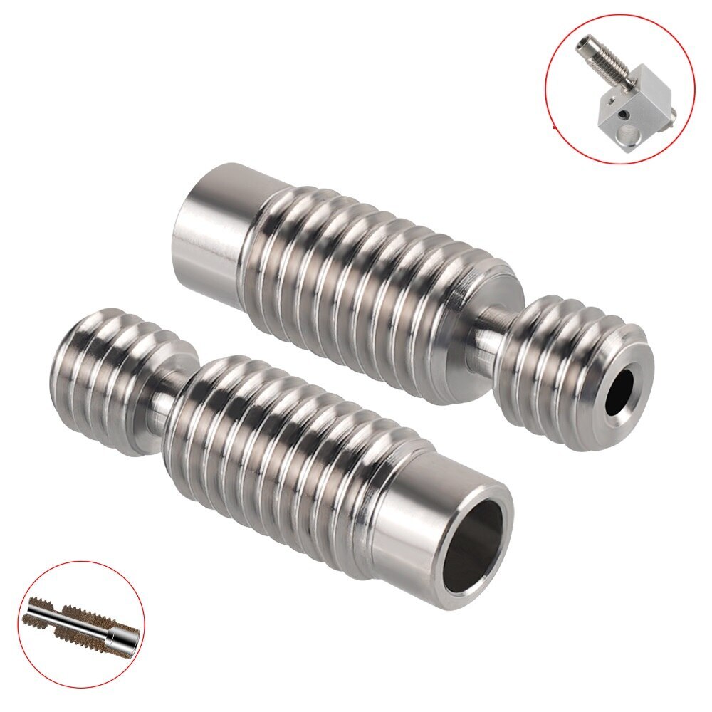 2pcs V6 Remote Titanium Alloy Heat Break All Metal M6 Throat V6 Hotend Vocano