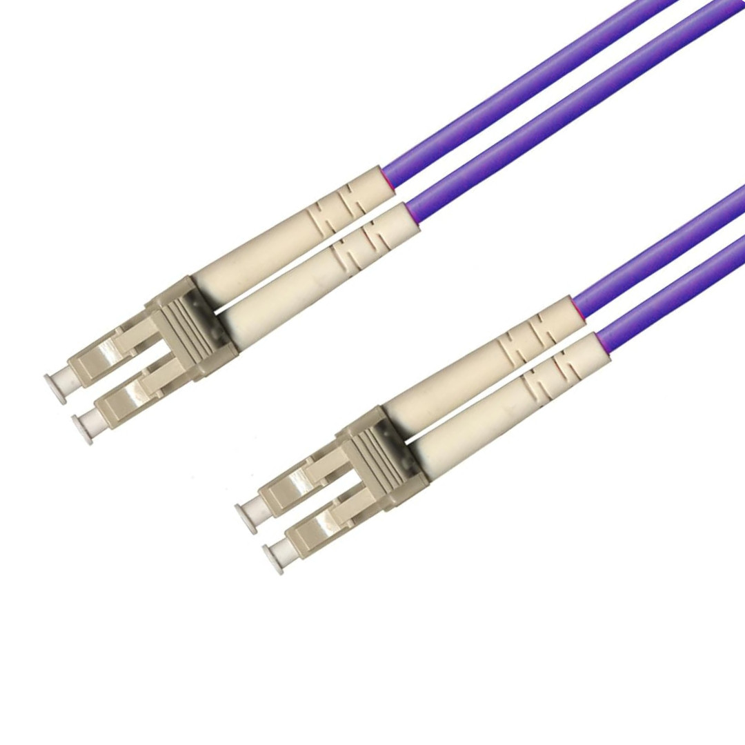 50 PCS OM4 LC To LC Fiber Patch Cable 40G/100Gb Multimode Duplex 2M/7ft