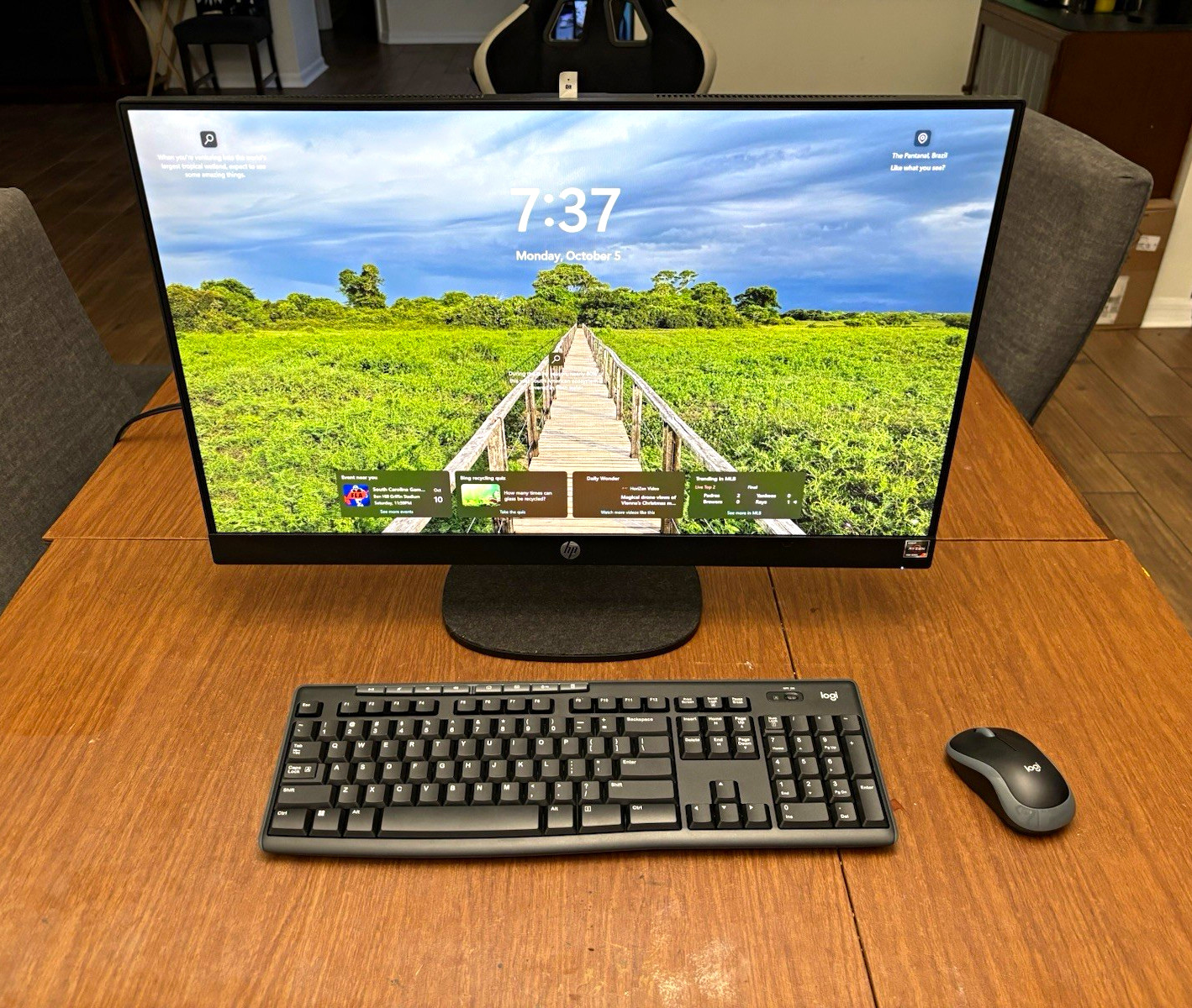 HP All-in-One 27” Computer, Ryzen 7 7730U, 16gb RAM, 1TB SSD, Windows11