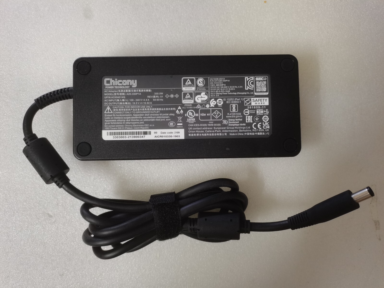 For ASUS ROG NUC 970 RNUC14SRKU9189AUI Chicony 19.5V 16.92A 330W Charger Genuine