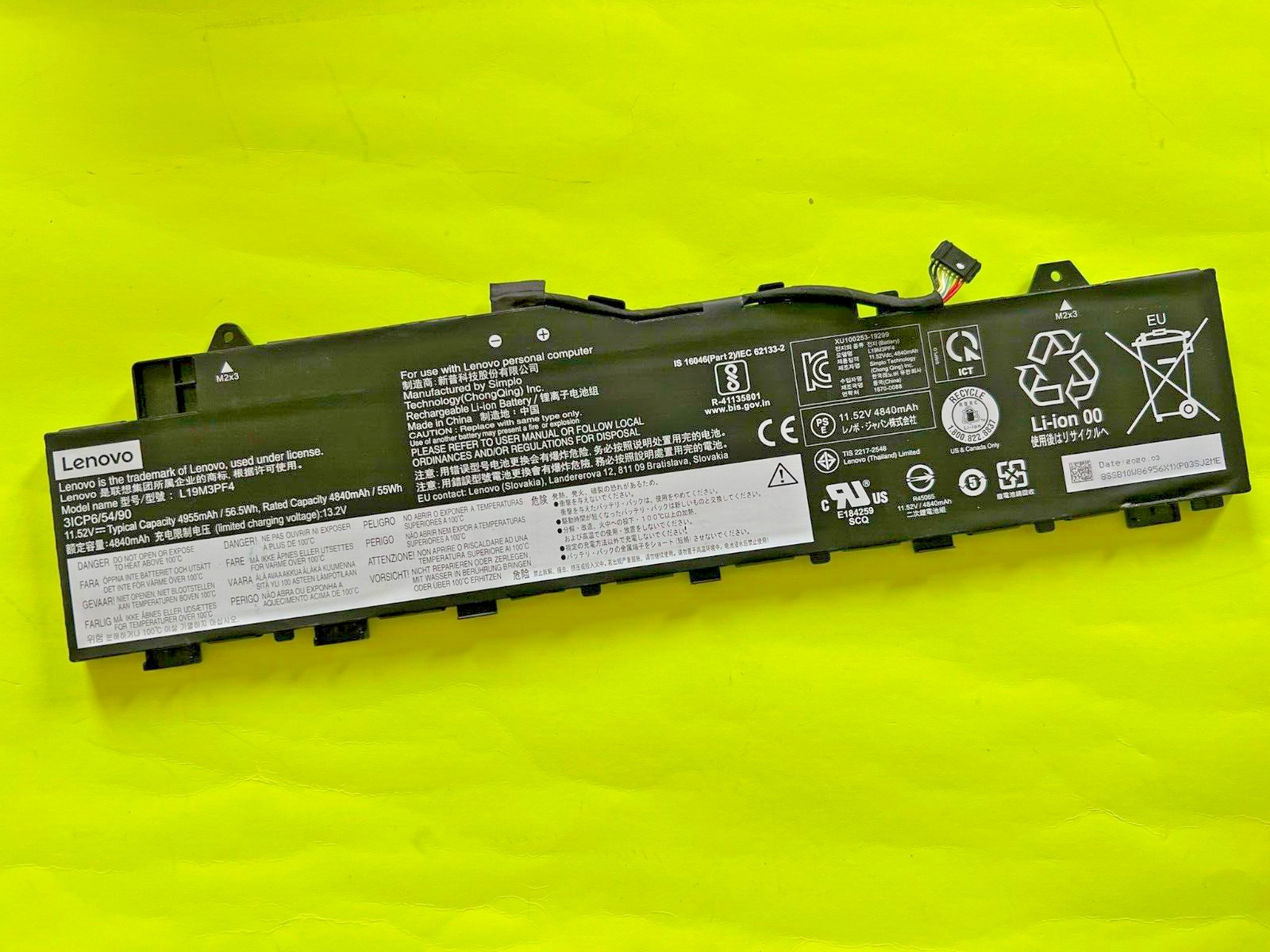 L19M3PF4 L19C3PF3 L19M3PF3 Battery For Lenovo Ideapad 5-14ARE05 5-14IIL05 44.5Wh
