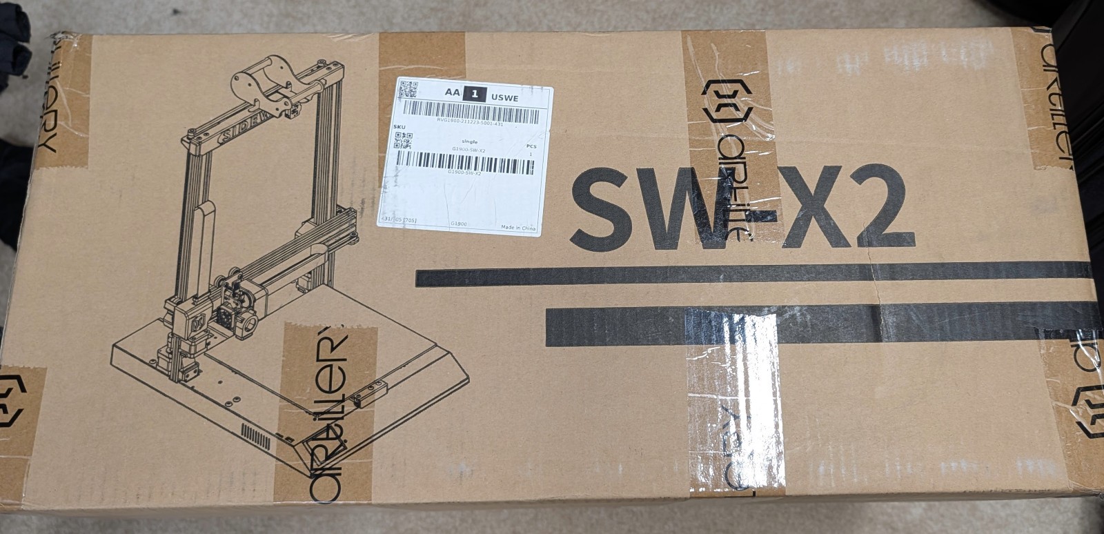 Artillery Sidewinder X2 3D Printer SW-X2 - New in box