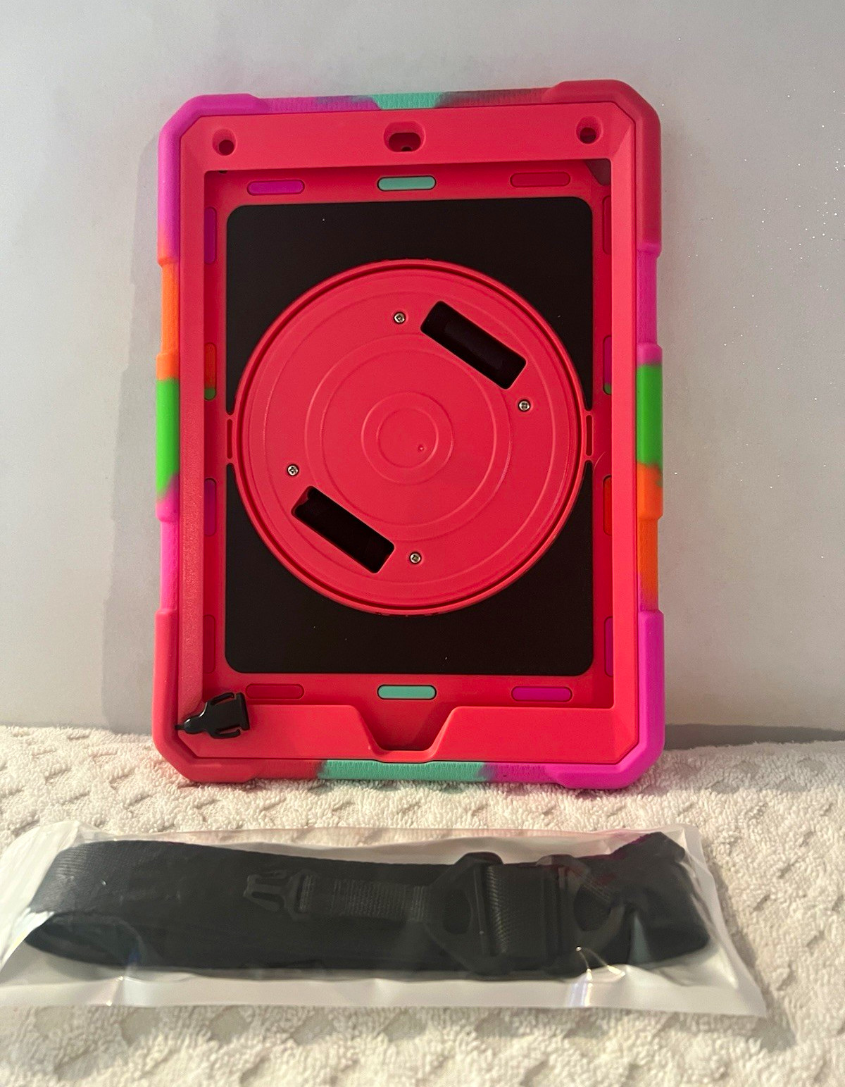 Shockproof Impact Resistant Rugged Tablet Case Universal Silicone Pink Multi