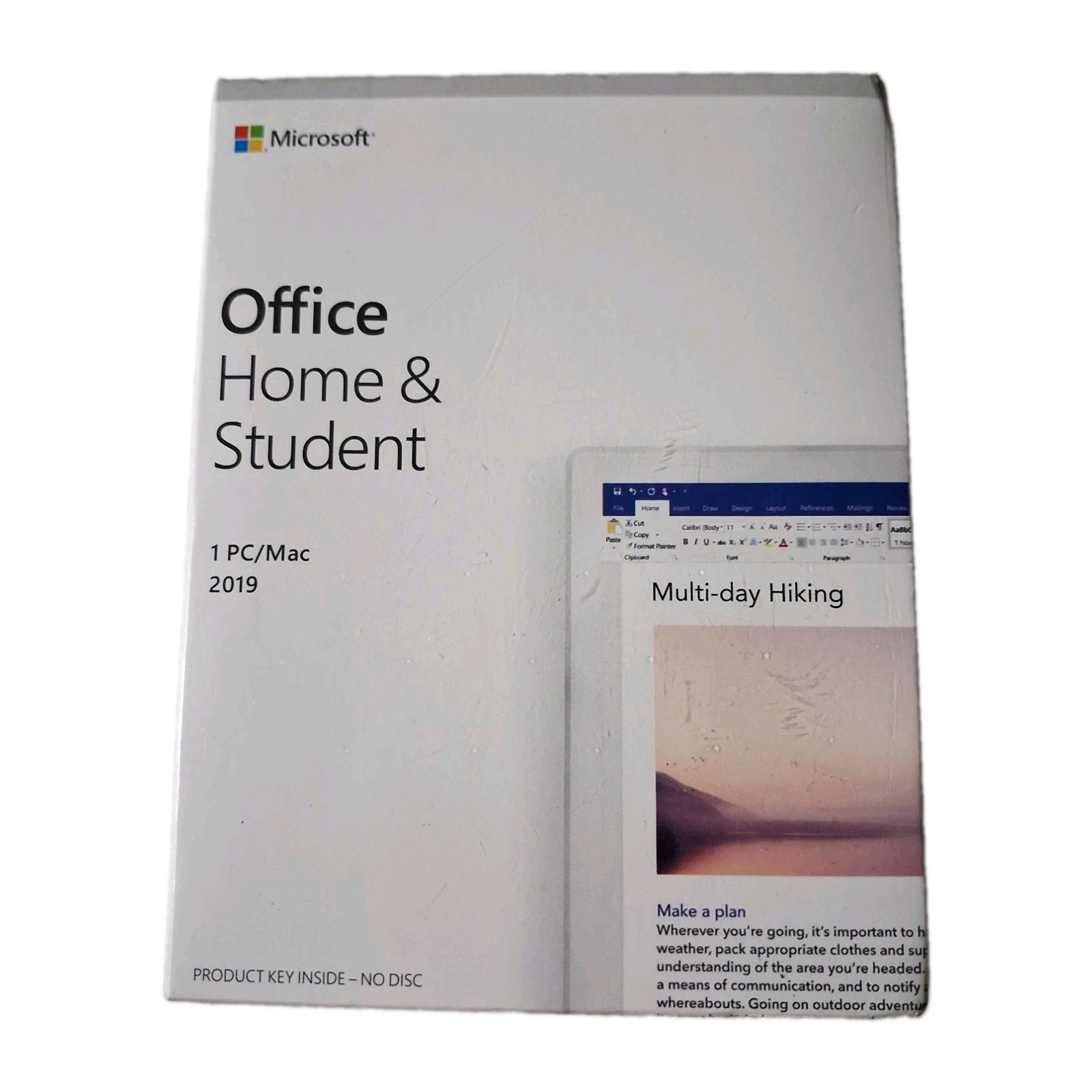 Sealed Microsoft Office Home & Student 2019 1 Device Windows/Mac Eng. Key Card