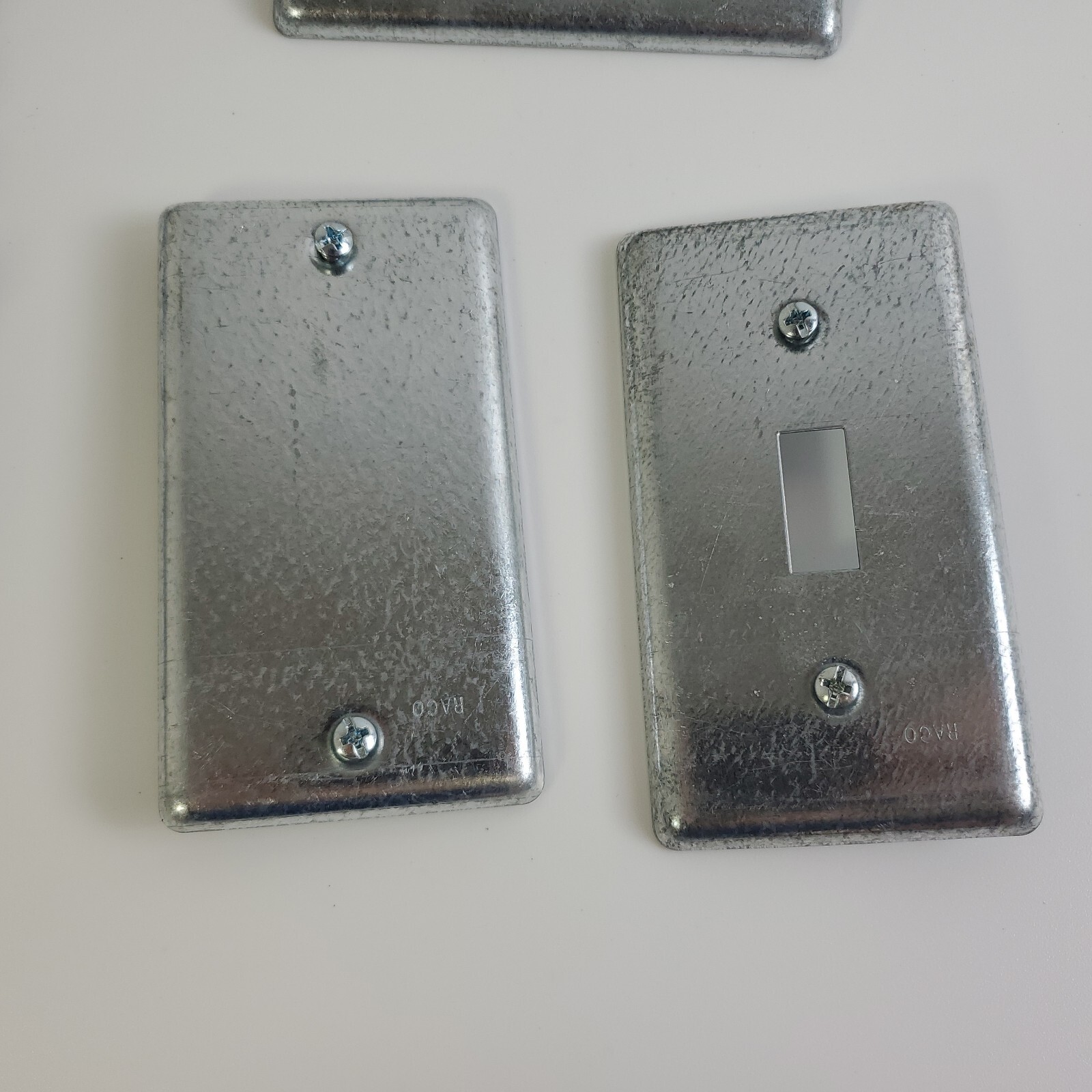 Hubbell Electric Raco 865 Switch 6 Pack and 860 Blank 13 Pack Wall Plate Steel