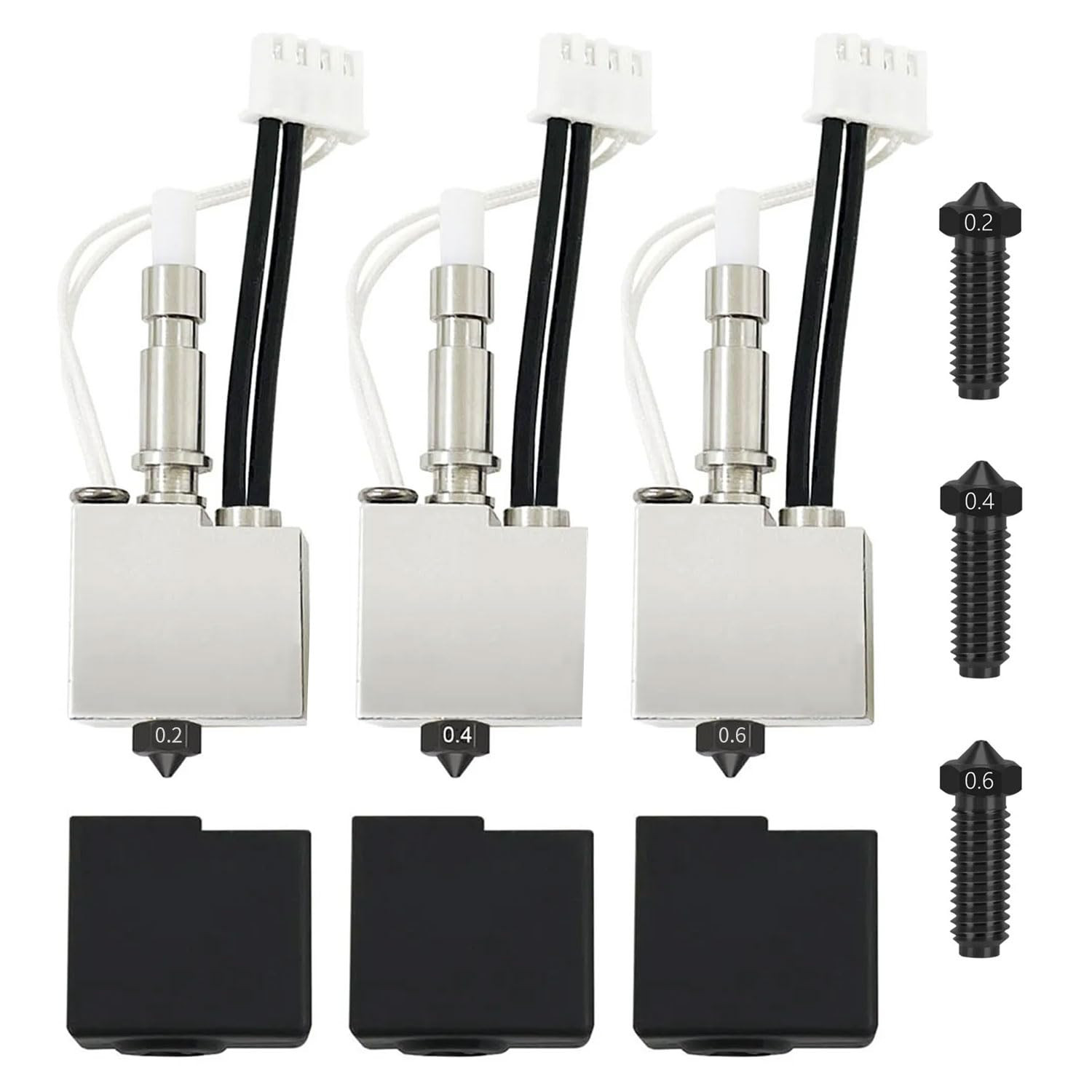 All-Metal Upgrade Hardened Steel Hotend Kits for Anycubic Kobra 3-Pack