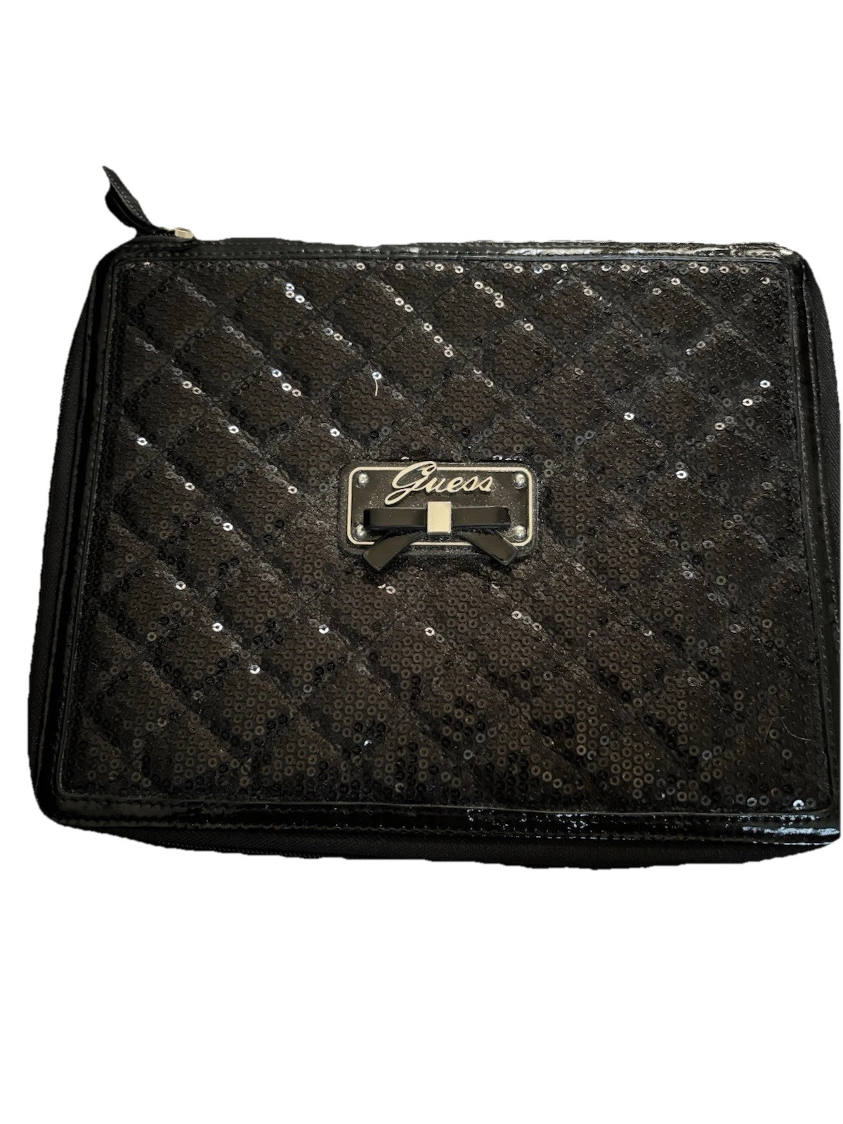 GUESS Sequin iPad Zippered Case With Multi -Position Adjustments. So Pretty 