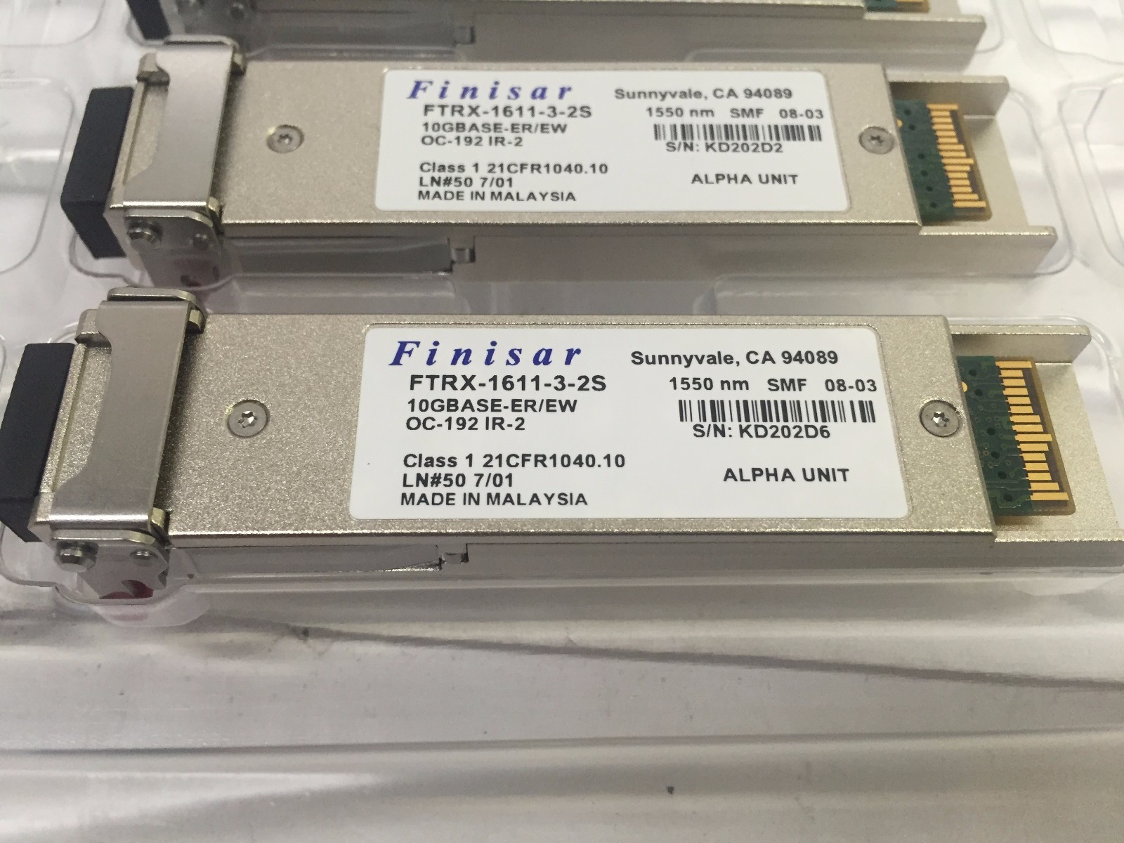 Finisar FTRX-1611-3-2S 10GBASE-ER/EW OC-192 IR-2 1550nm ALPHA UNIT