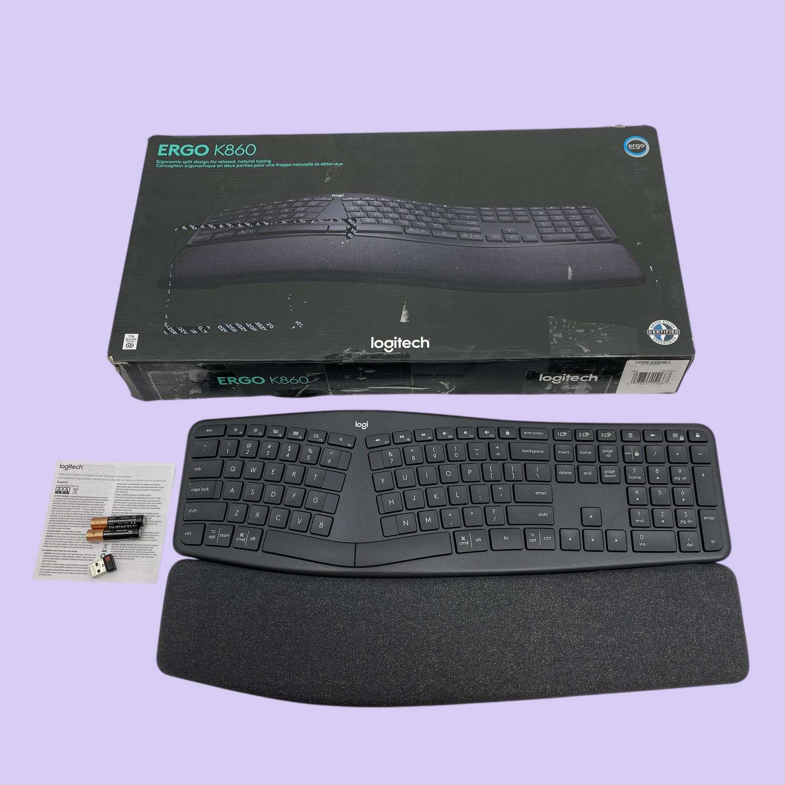 Logitech ERGO K860 Wireless Ergonomic Split Keyboard Black #UG1667
