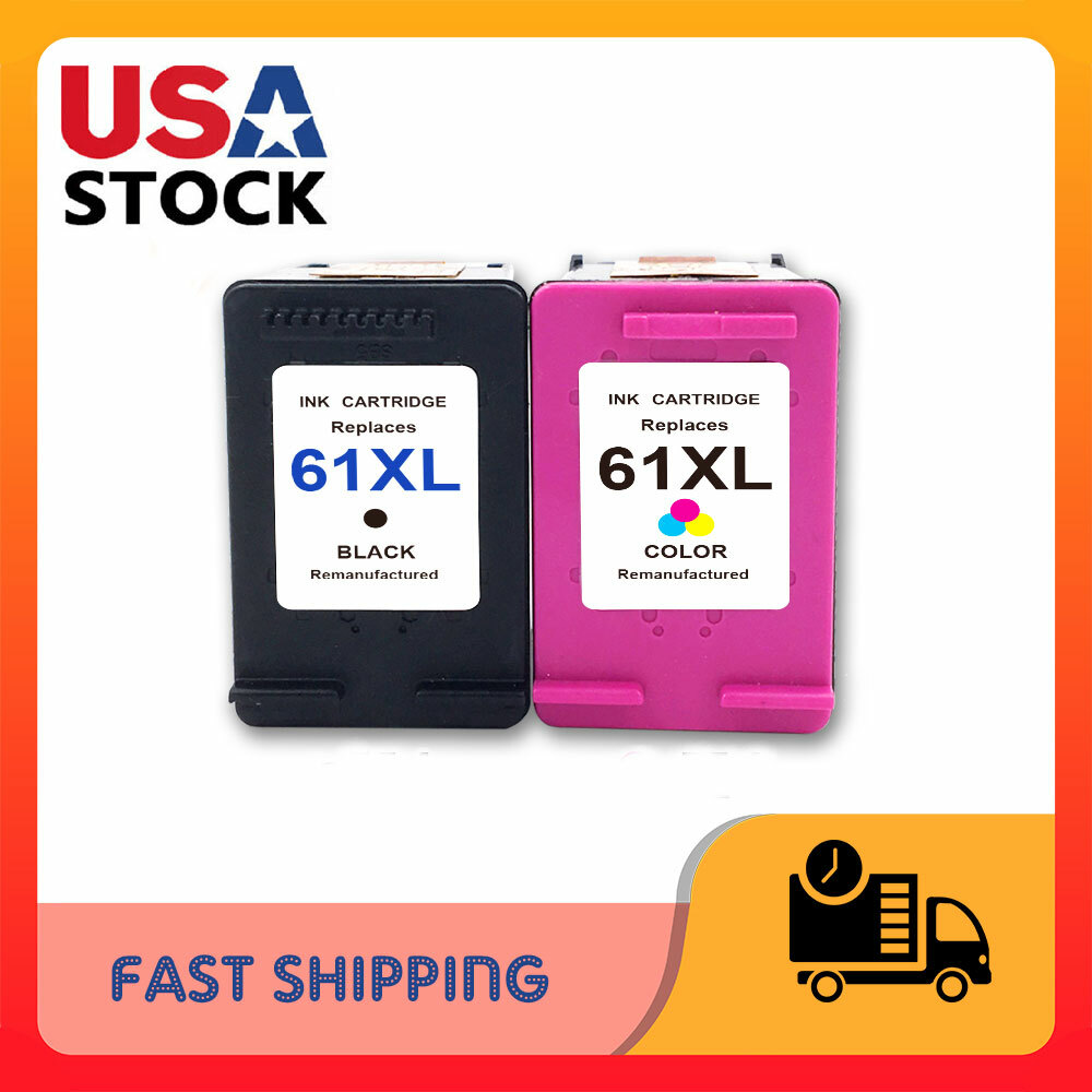 61 XL Black & Color Ink Cartridge for HP Printer