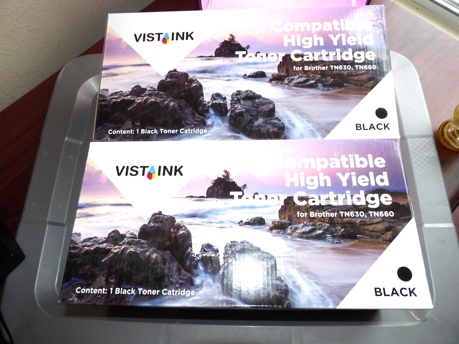 VISTAINK COMPATIBLE HIGH YIELD CARTRIDGE TOTAL OF 2 FOR BROTHER TN630 TN660 CMYK