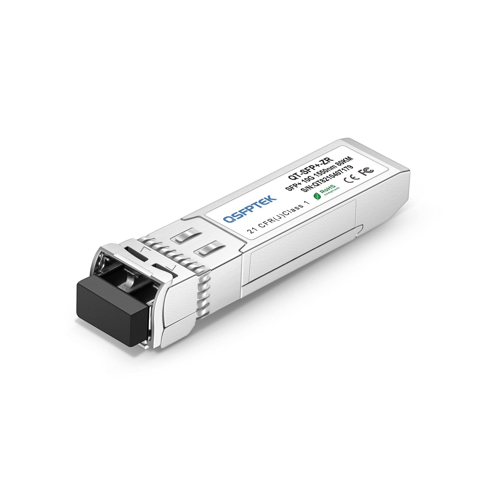 QSFPTEK 10G SFP+ Module, 10GBASE-ZR LC Single-Mode Fiber SMF 1550nm, 80km, 10...