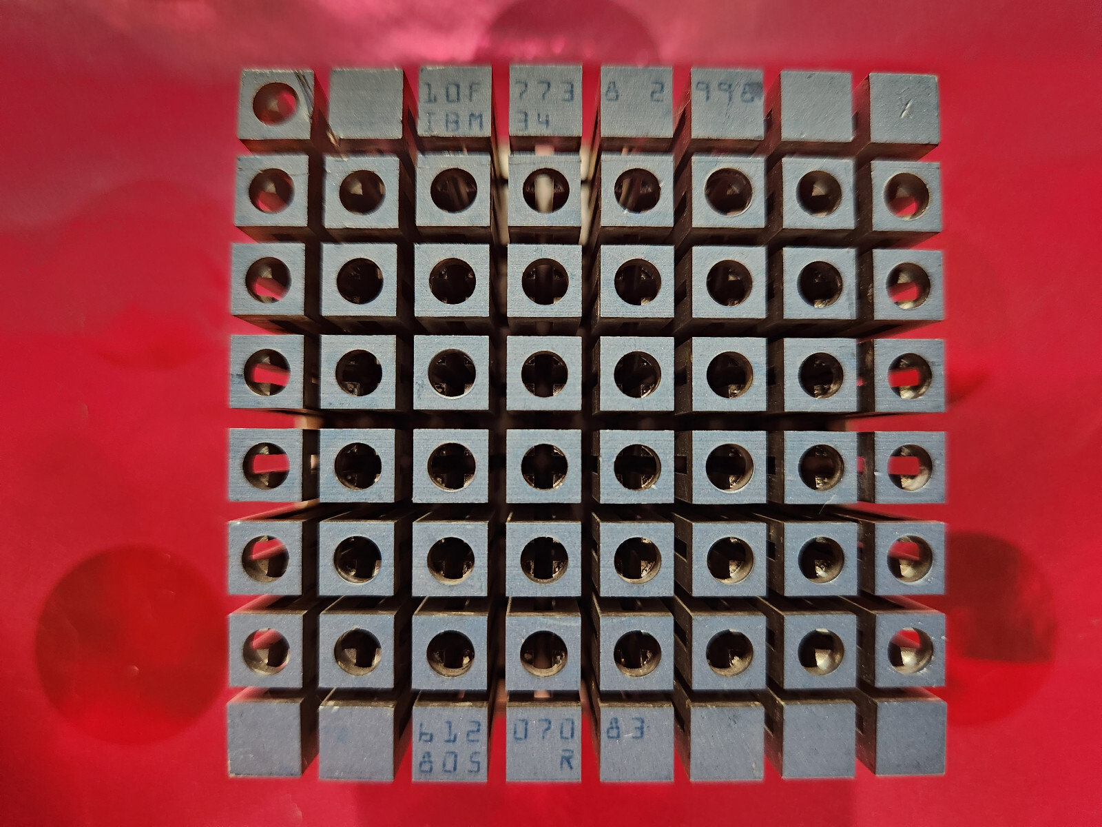 Vintage IBM-4381 Mainframe/Supercomputer Museum TCM/MCM CPU/Processor Gold Pins