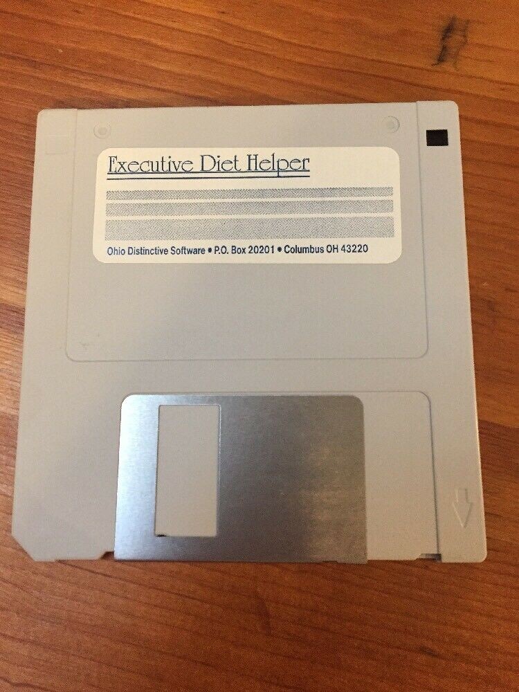 Vintage Macintosh Executive Diet Helper Floppy Disk Ohio Distinctive Software