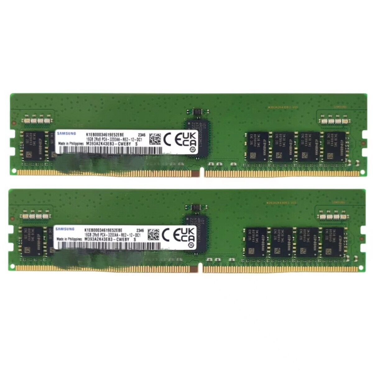 Samsung 32GB (2X16GB) DDR4 3200MHz ECC Registered  Memory Ram M393A2K43EB3-CWE