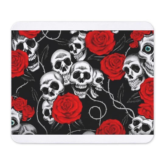 CafePress Cool Kids Skulls And Roses Designs Mousepad  (699076296)