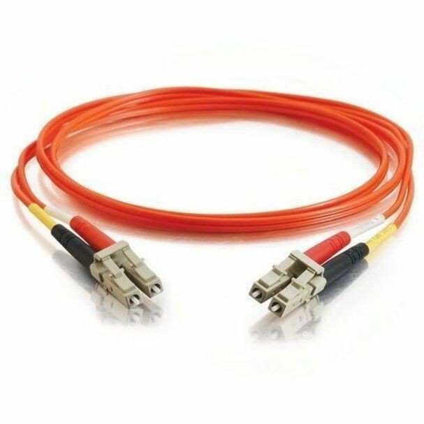 6.6ft(2m) LC-LC 62.5/125 OM1 Duplex Multimode PVC Fiber Optic Cable Orange