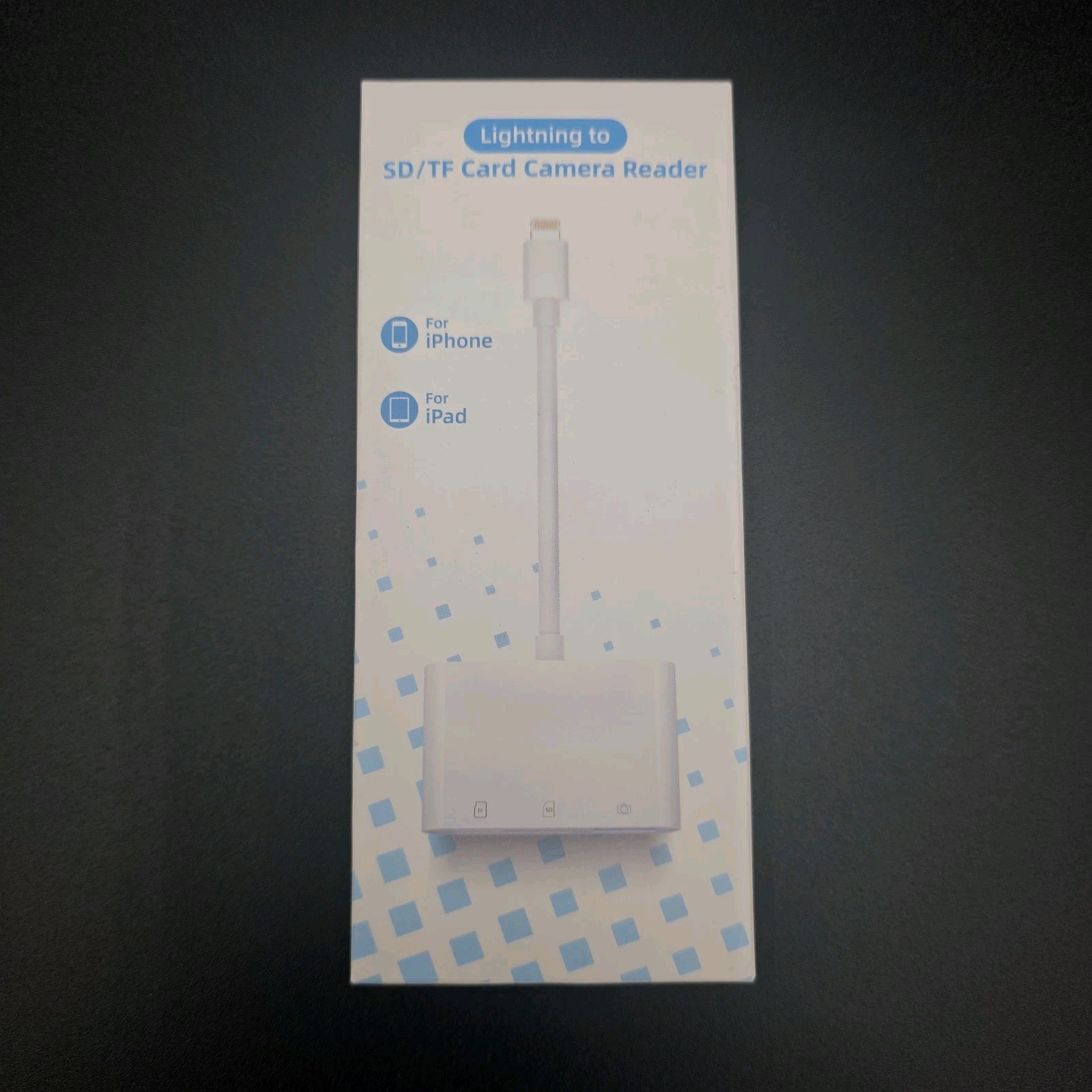 Lightning to SD/TF Card Camera Reader Adapter for iPhone/iPad – New