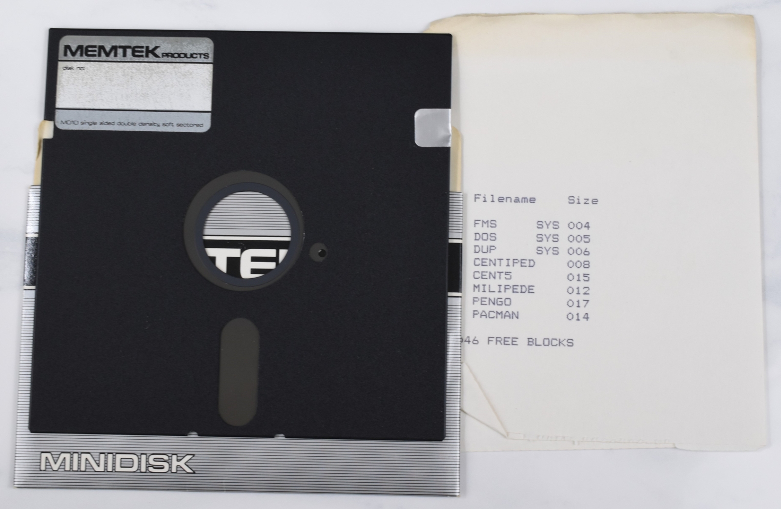 Vintage Memtek Computer Floppy Disk - Rare, Games? Untested, As-Is