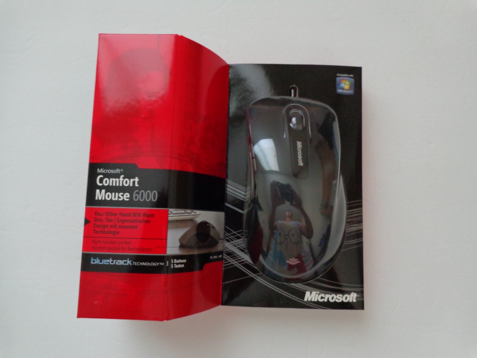 Microsoft Comfort Mouse 6000 (S7J-00003) Factory Sealed Retail Box For PC & Mac