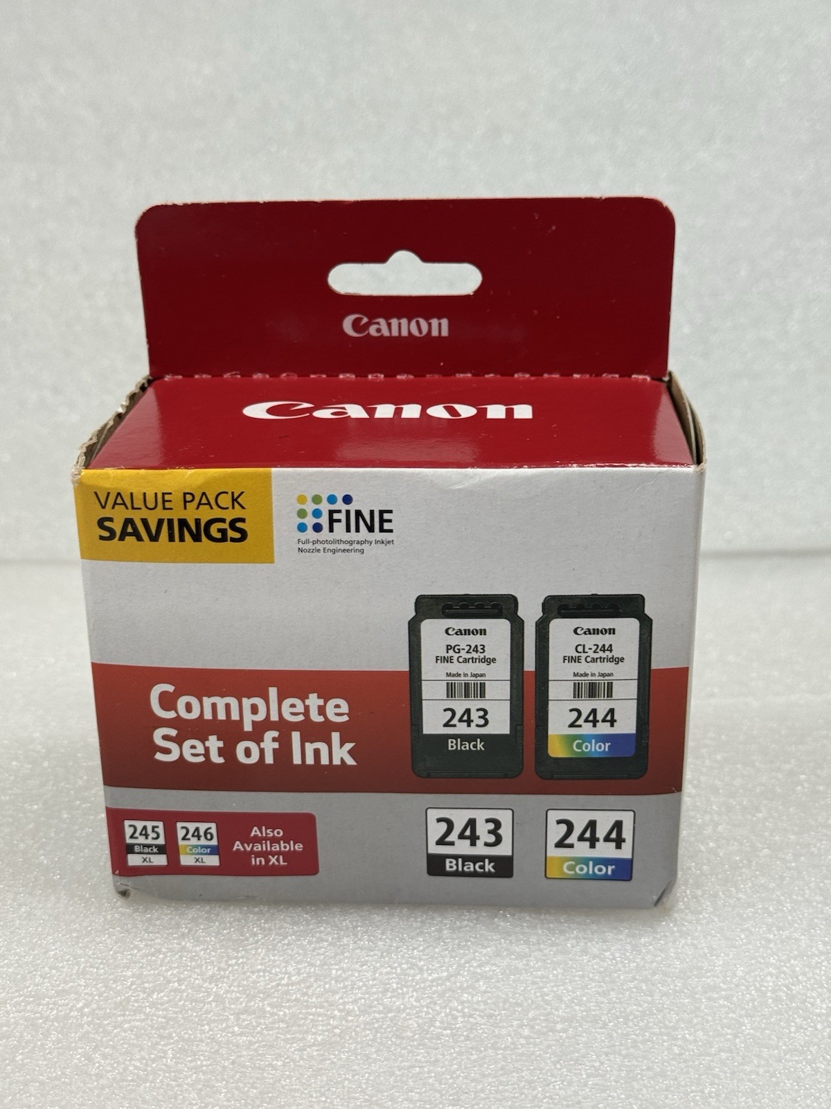 Canon Genuine Complete Set of Ink Fine PG-243 Black + CL-244 Color - Sealed Box