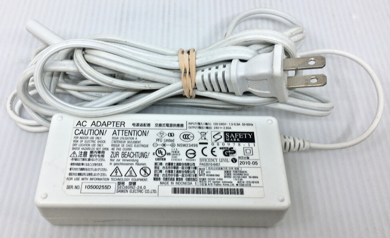 Original AC Switching Power Adapter SED80N2-24.0 24V 2.65A 64W Fujitsu Scanner