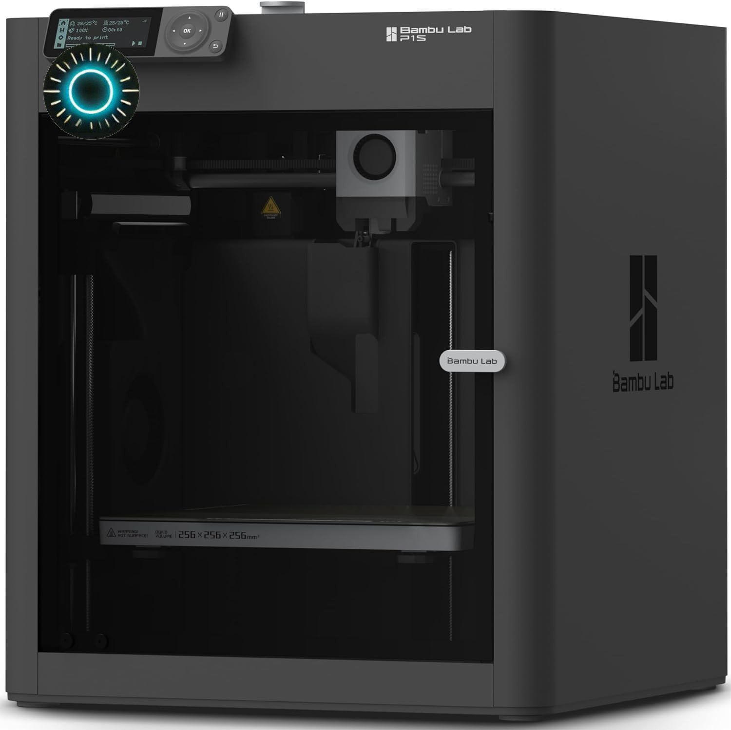Bambu Lab P1S 3D Printer, Fully Enclosed, Support Up to 16 Colors/Multi Mater...