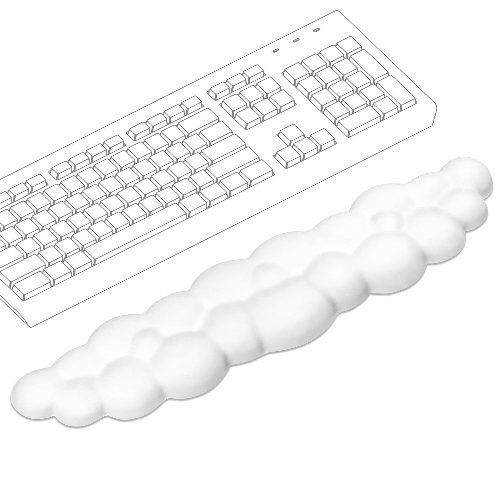 Cloud Wrist Rest Keyboard