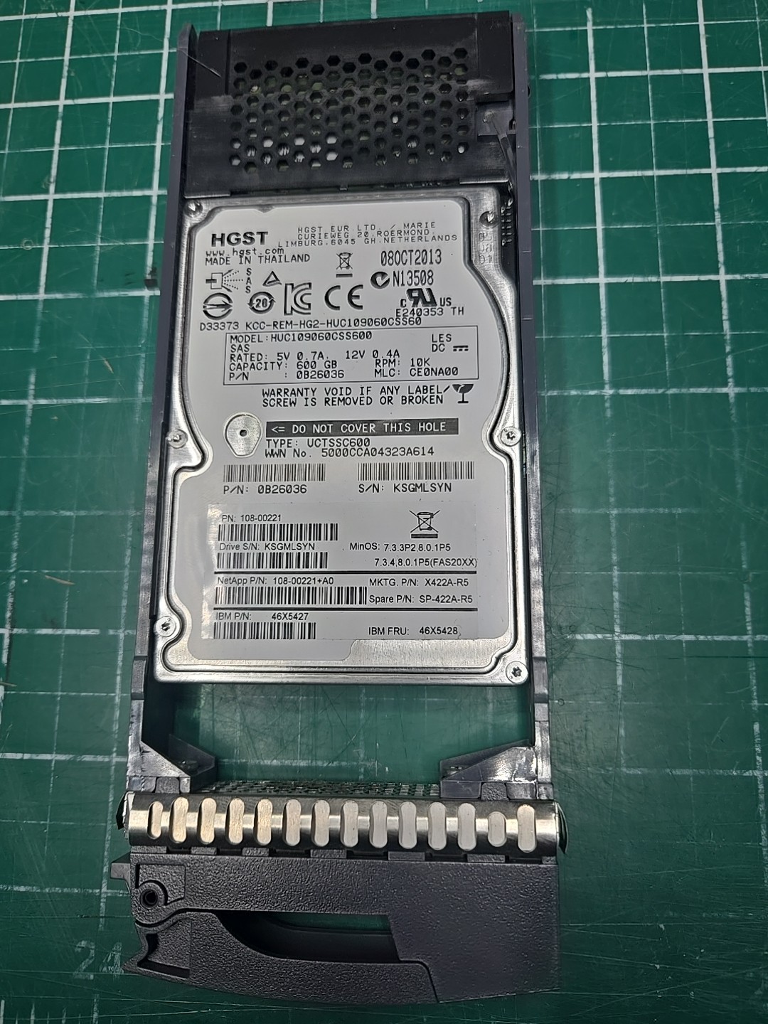 NetApp  X422A-R5 SP-422A-R5 Hitachi HGST HUC109060CSS600 600GB 10K 6GB LOT of 8