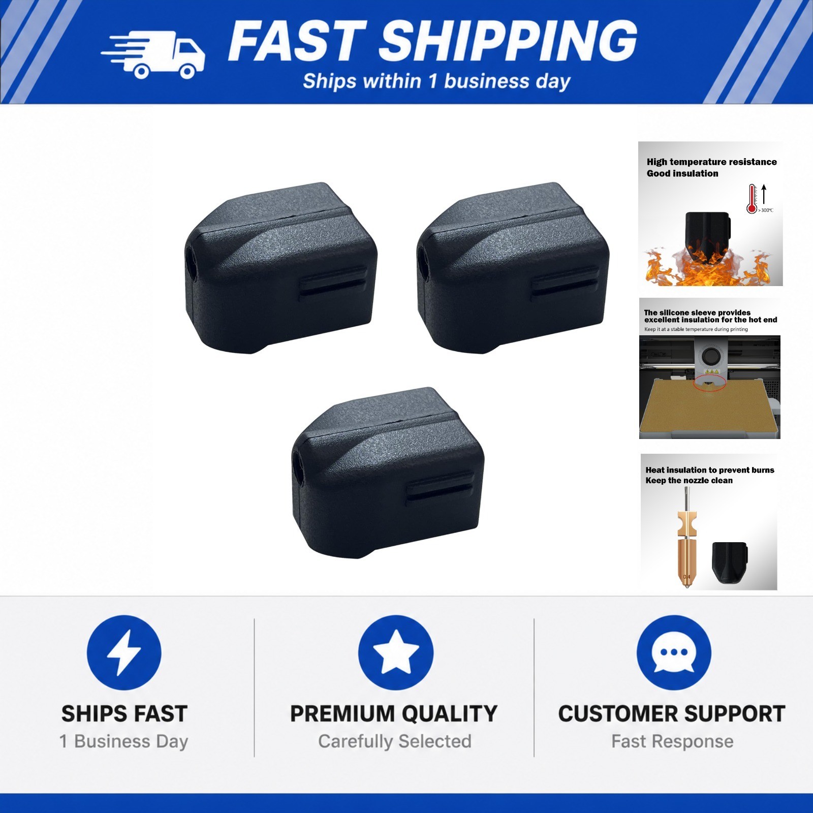 3PCS Silicone Sleeve for AD5X 3D Printer Silicone Case Kits