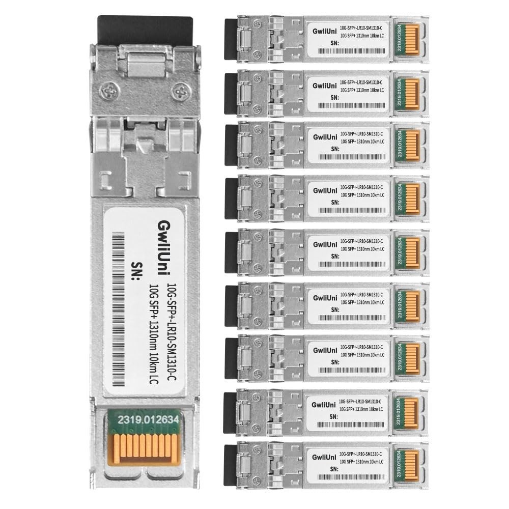 10 Pack 10G SFP+ LR Single Mode Fiber Transceiver 1310nm 10km LC Duplex Module