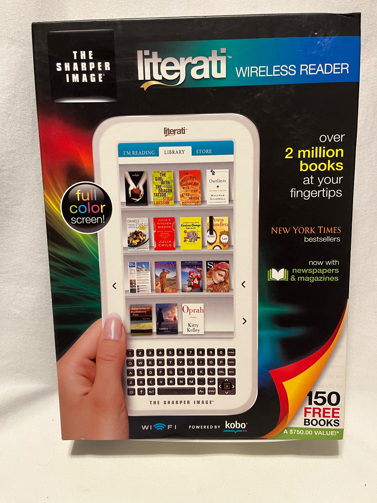 The Sharp Image Literati Wireless E-Reader with Full Color Screen