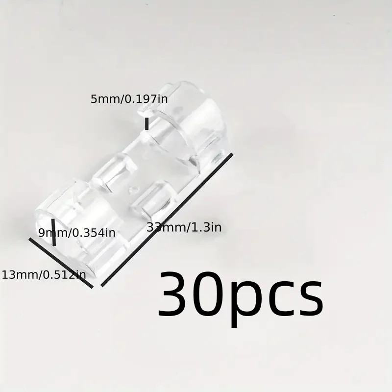 Clear Plastic Cable Clips Transparent Wire Organizer Adhesive Cord Holder