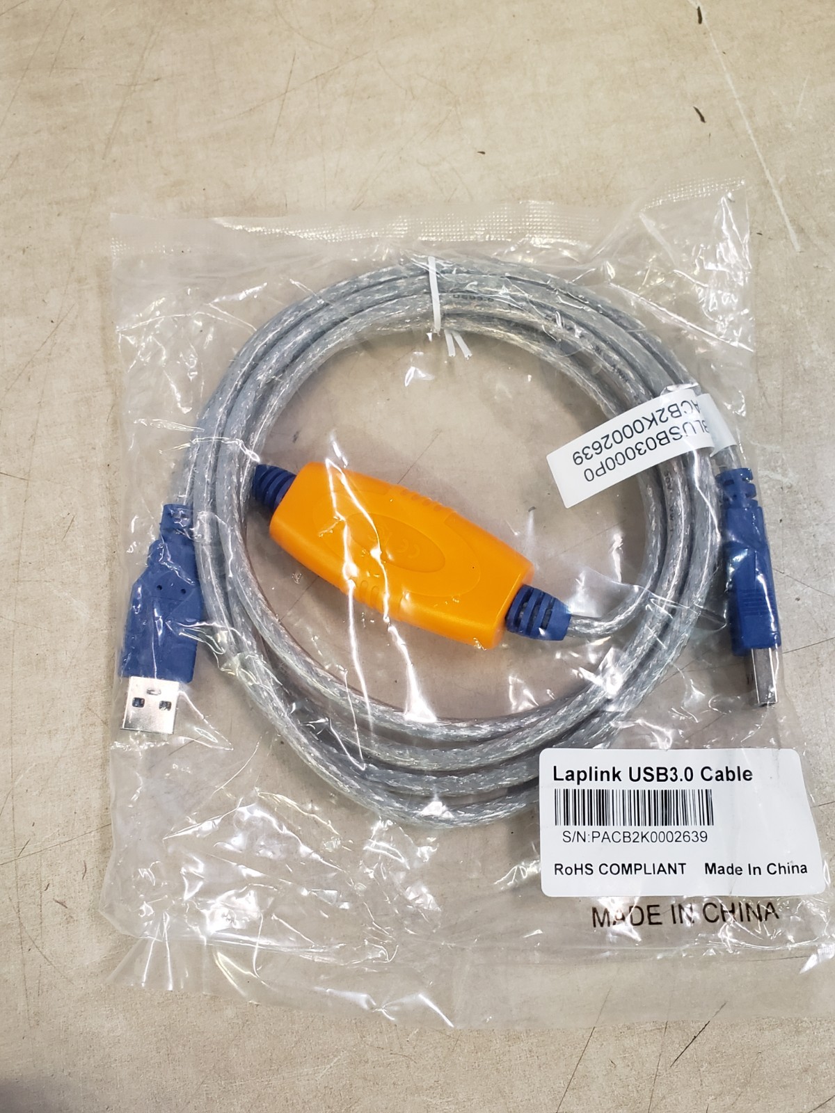 Laplink 6' USB 3.0 Superspeed Transfer Cable for Pcmover