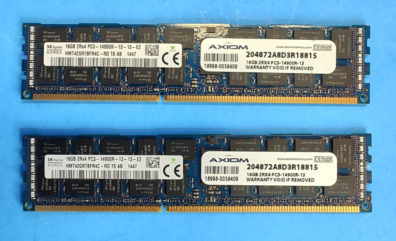 SK.hynix 32GB 2x16GB 2Rx4 PC3-1400R DDR3-1866 Server RAM Memory HMT42GR7BFR4C-RD