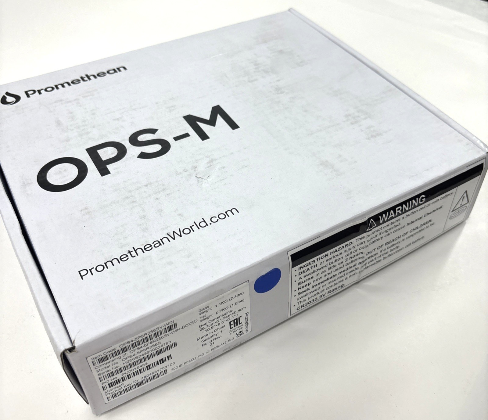 Promethean OPS-M Slot-In Digital Signage Player OPS4-5P8R256SV-WIN