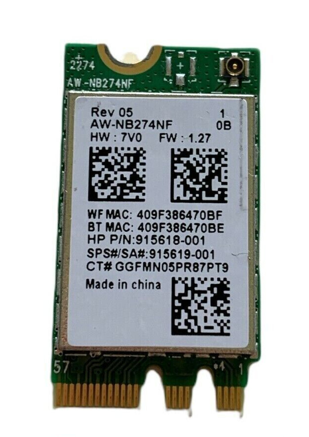WiFi Wireless Bluetooth Combo Board Card For HP 14-CF0998NL - AW-NB274NF