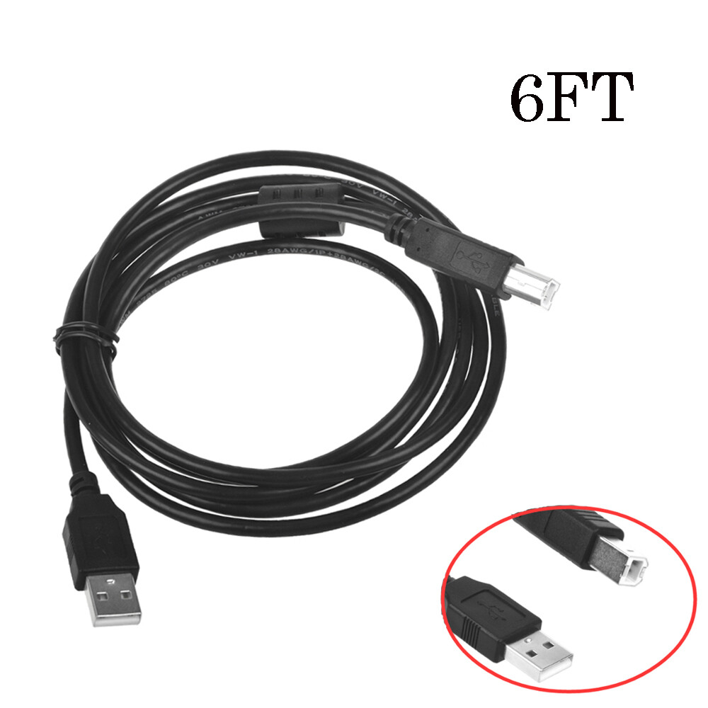 6ft USB Cord Cable For HP LaserJet Pro MFP M130fn M130fw M428fdw Laser Printer