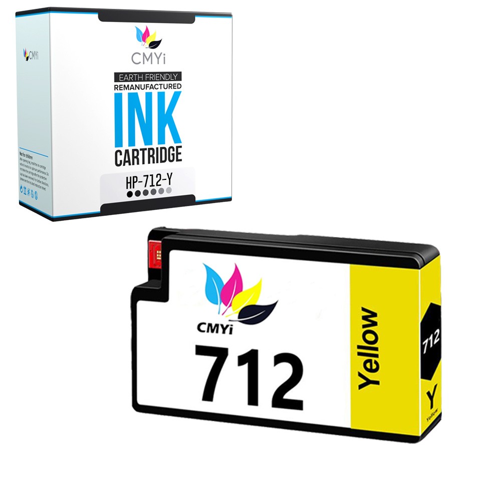 CMYi 1PK Compatible HP 712 Yellow Ink Cartridge for DesignJet T210, T250, T630