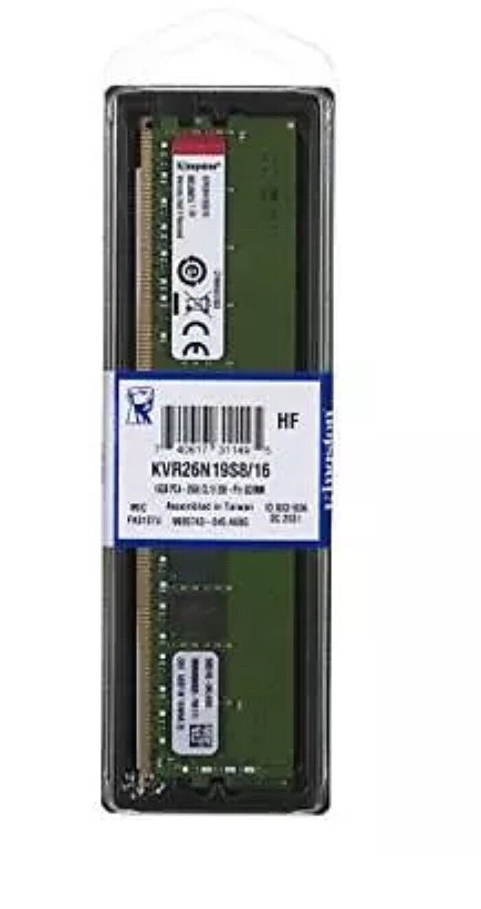 Kingston ValueRAM 16GB DDR4 SDRAM Memory Module (KVR26N19S8/16)