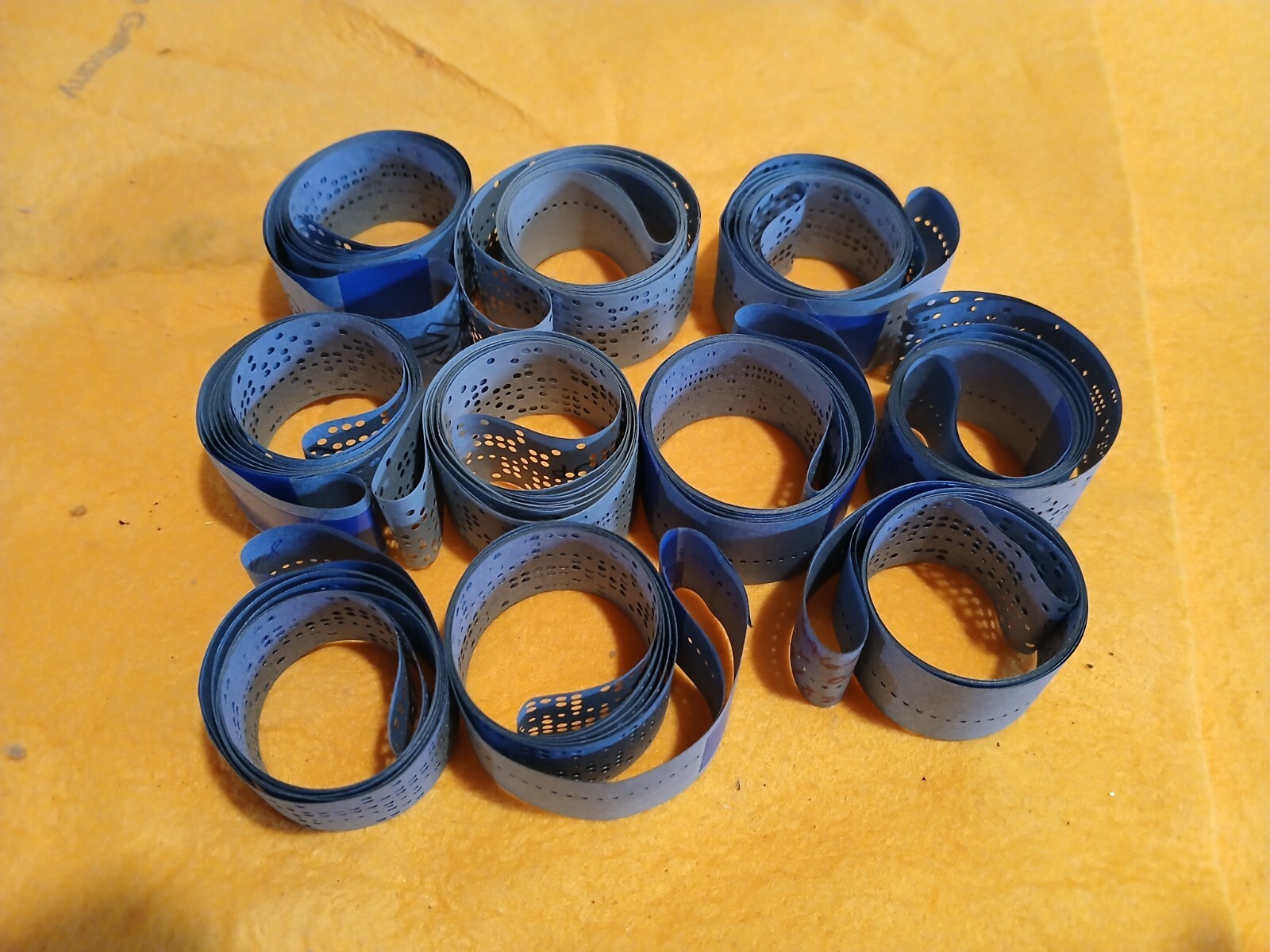 Ten Rolls - Vintage Computer Punched Paper Tape