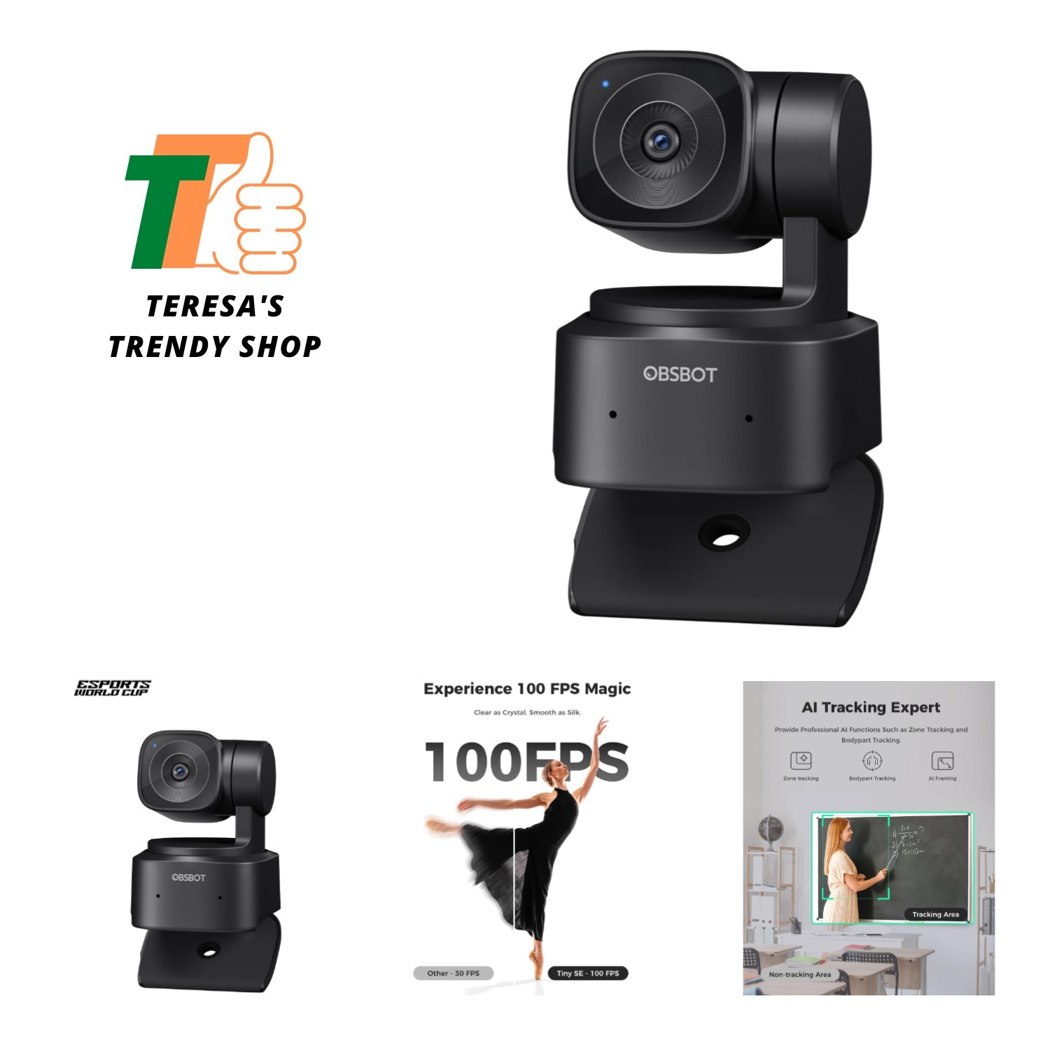 Tiny SE 1080P Webcam with AI Tracking & Gesture Control for Seamless Streaming