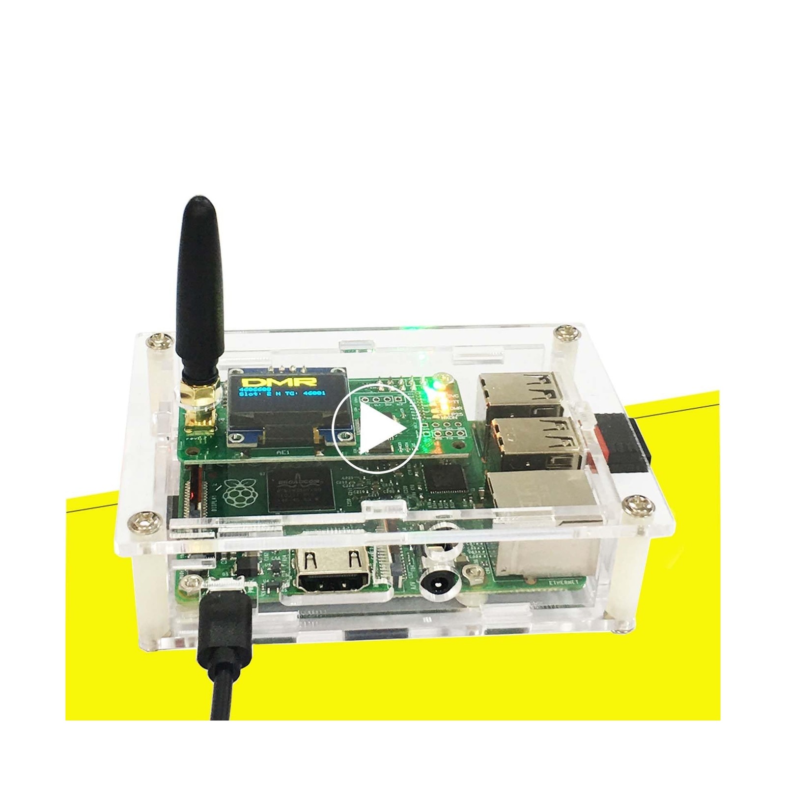 All-New MMDVM Hotspot with Ethernet & WiFi Supports DMR, D-Star, YSF, P25, NX...