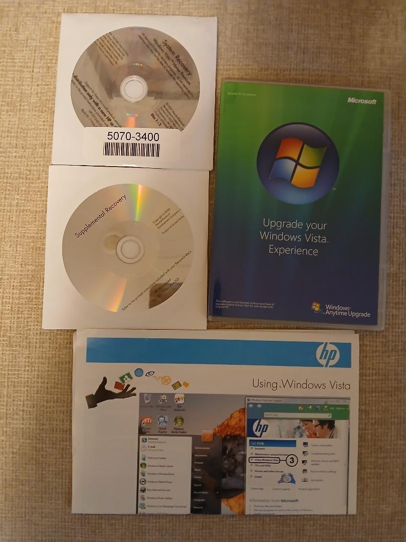 Windows Vista Anytime Upgrade + Vista System Recovery + Supplemental Recovery