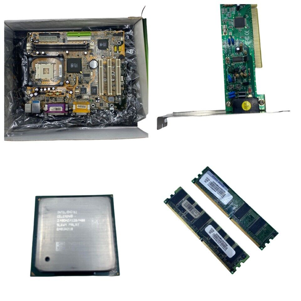 Combo Motherboard Gigabyte GA 8slml rev 1.0 & Ram & Ethernet Card & Chip