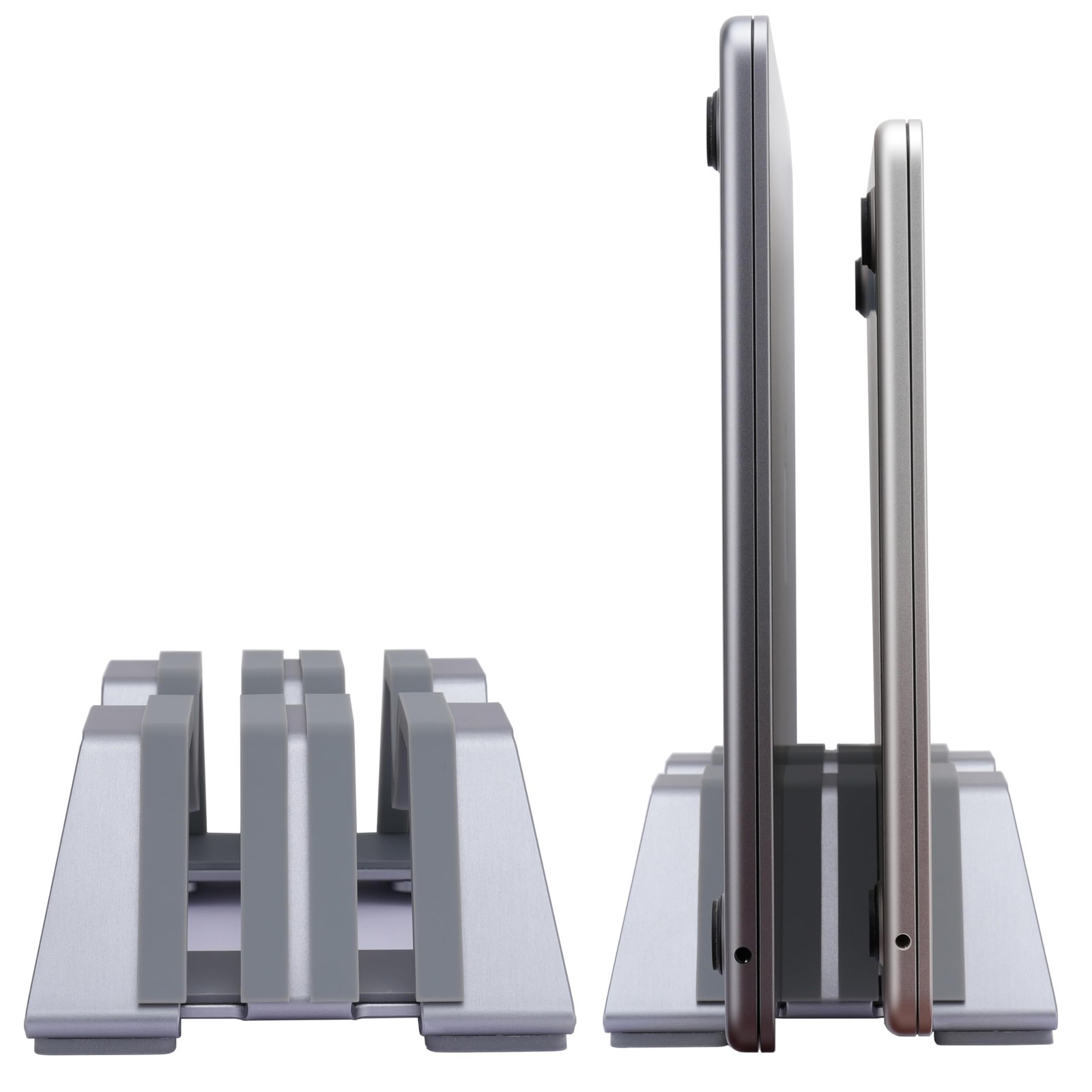 Adjustable Dual Vertical Laptop Stand - Supports 2 Devices Holder, Fit for Al...