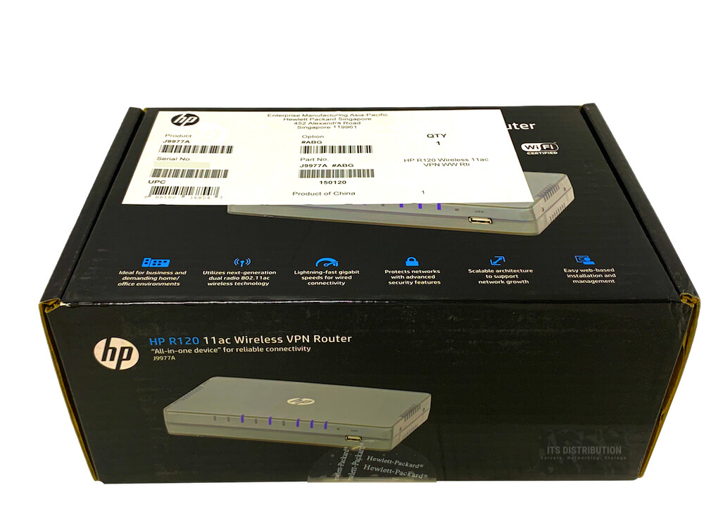 J9977A I HPE HP R120 Wireless 802.11ac VPN WW Router NEW SEALED
