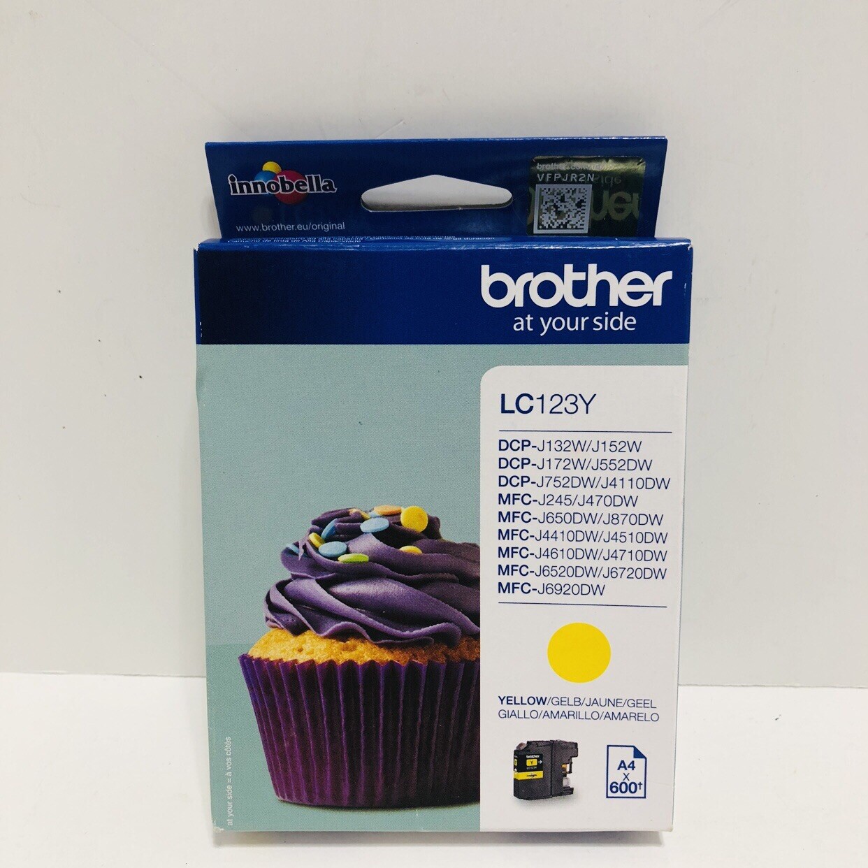 NEW OEM BROTHER LC123 YELLOW INK CARTRIDGE