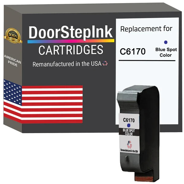 DoorStepInk Compatible Ink Cartridge for HP C6170A Blue Spot Color-USA