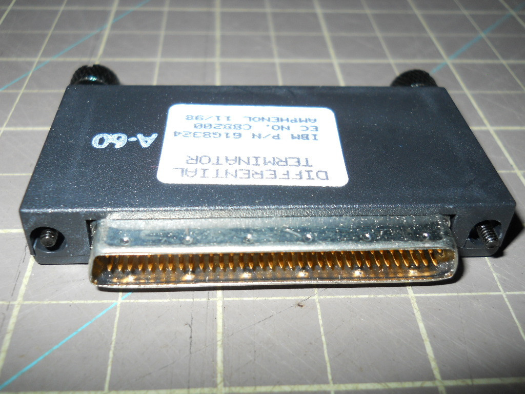 IBM 61G8324 68-pin SCSI Differential Terminator Amphenol C88200 - Unused